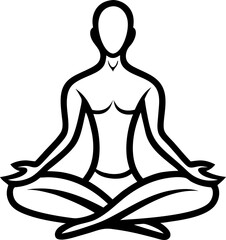yoga silhouette vector