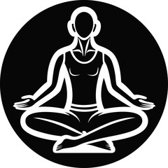 yoga silhouette vector