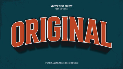 Original 3d text retro editable text effect