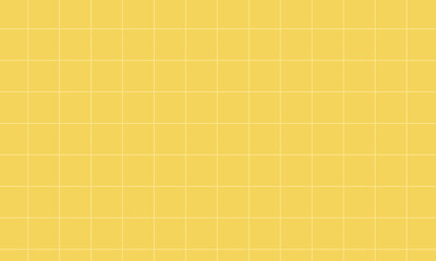 Yellow sheet of paper background. Grid lines on white paper