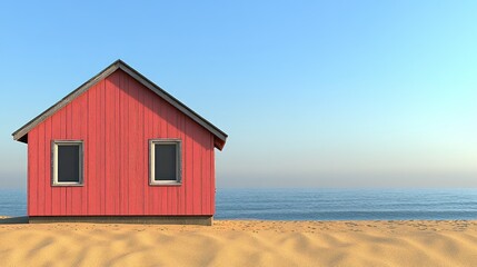 Coastal red beach house