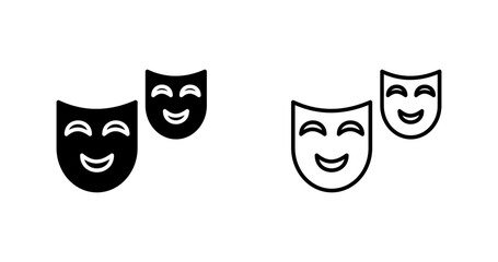 Theatre masks Vector Icon