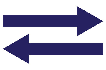 Set of long arrow vector, icon. Black horizontal double side arrow. Straight long arrow vector icon set. Long arrows left and right in flat style. Long arrow silhouette, symbol, icon design