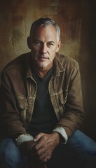 Obraz premium Retro Male Portrait Warm Tone Soft Focus