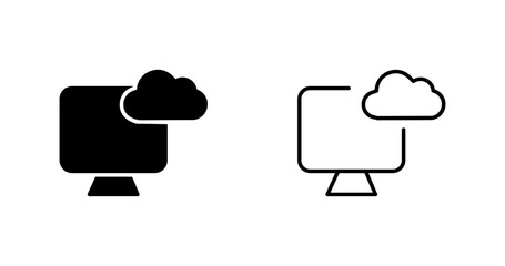 Cloud Monitoring Vector Icon