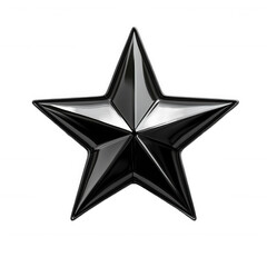 Download shiny black star vector image for graphic design and decoration on transparent background
