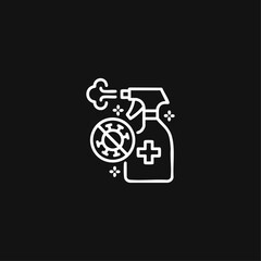 Disinfect icon logo flat vector design