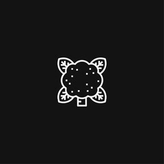 Cauliflower icon logo flat vector design
