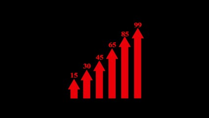 business graph with arrow