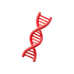 3d render of red dna helix structure