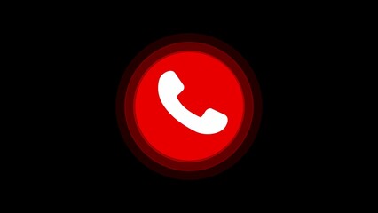 Call cut button icon, red phone end symbol for mobile app interface, disconnect communication sign, telecommunication end call UI design element, digital technology and network concept