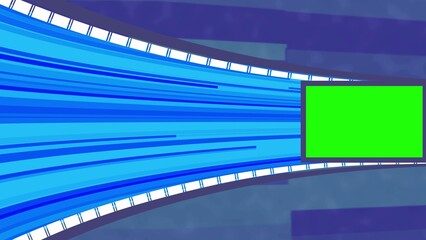film strip with blue background