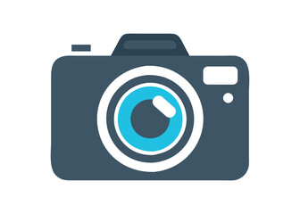 Digital Camera Icon Vector, Photography Lens Symbol Graphic, Modern Camera Illustration, Photo Capture Device Icon Design, Camera Lens and Flash Vector Art
