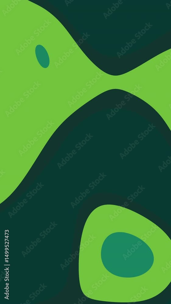 Aufkleber abstract dark green gradient background with lighter green shapes. fluid organic forms create a visu