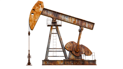 Rusty oil pump jack energy extraction industry