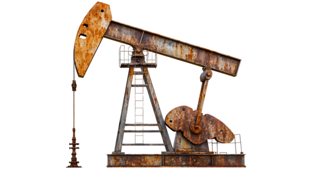 Rusty oil pump jack energy extraction industry