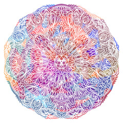 vector abstract pattern Mandala art. Clipart isolated on white background