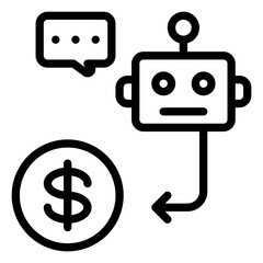 Ai money generator icon