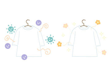 臭う洗濯物といい香りがする洗濯物セット