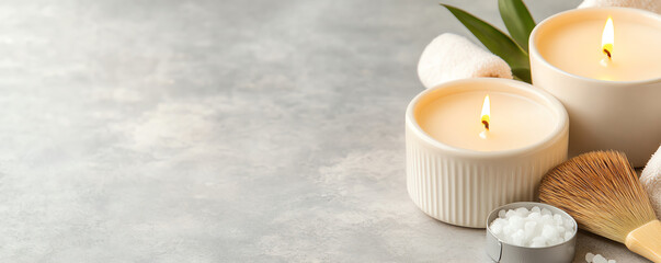 Relax in spa with wellness candles and minimal decor for perfect retreat experience