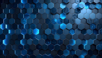 Digital hexagon abstract background
