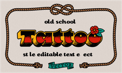 Old School Tattoo Typography – Editable Retro Text Effect