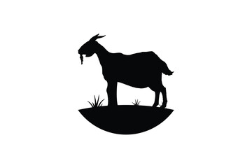Goat Silhouette logo Vector Stock 