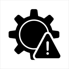 thin line failure Icon Symbol isolated wh kground. vector illustration. color editable.