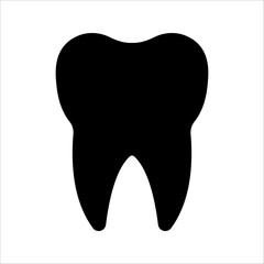 tooth Icon Symbol isolated wh kground. vector illustration. color editable.