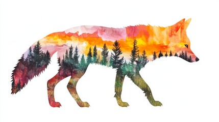 Mystical Fox in a Twilight Forest Blend