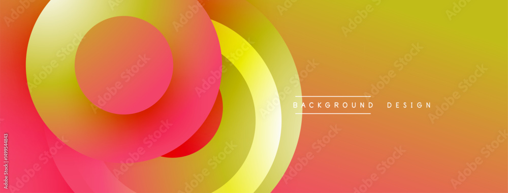 Leinwandbilder Abstract vibrant layers create dynamic gradient effect. Warm colors dominate composition, suggesting energy, movement. Modern design element.