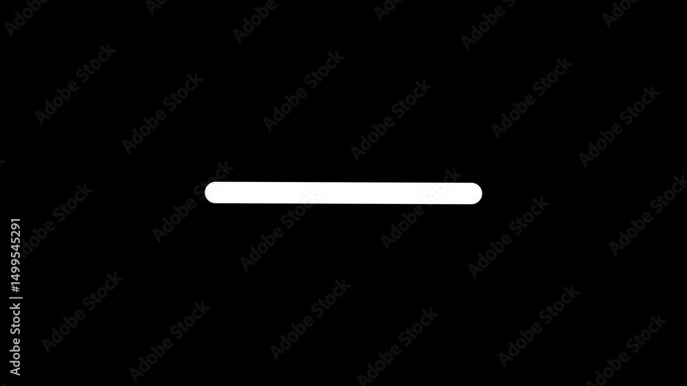 Poster animated loading bar with red and white color palette against black background