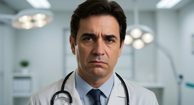 Serious Doctor Portrait Download High-Quality Medical Professional Image for Websites, Blogs, and Presentations.  Perfect for healthcare, medical, hospital, or clinic marketing.