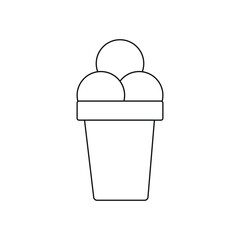ice cream in a basket
