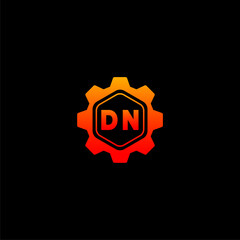 DN Initials Tech Logo Vector Art  Icons  and Graphics