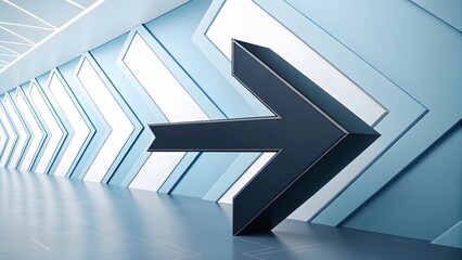 Obraz premium Abstract Arrow Corridor