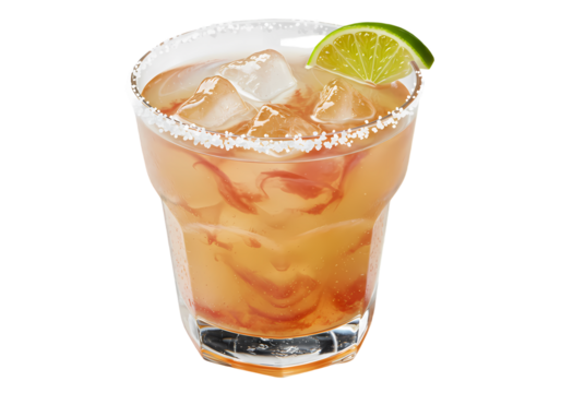 Classic Paloma Cocktail Recipe Tequila Grapefruit Lime isolated on transparent background