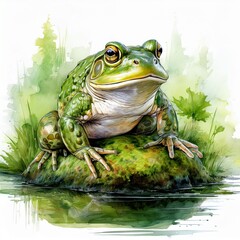 Ochsenfrosch im Sumpf