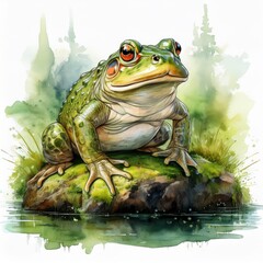 Fototapeta premium Ochsenfrosch im Sumpf