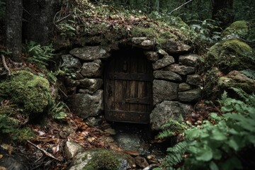 Write about a hidden treasure buried deep within the woods