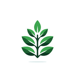 A minimalist vector of leaf logo
