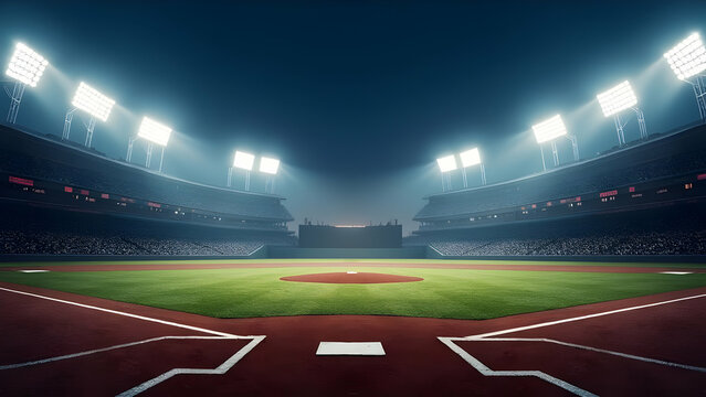Rock Concert Diamond: Music Stage Transforming Baseball Field with Dramatic Lighting Arrays