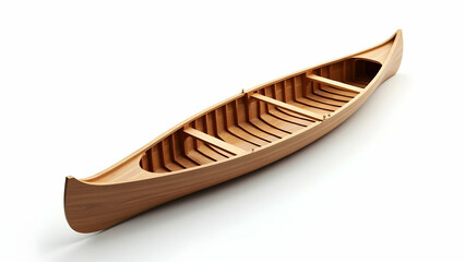 Mathematical Perfection: Precisely Symmetrical Wooden Canoe with Harmonious Proportions