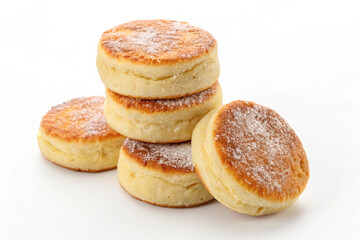 sweet cakes on a white background