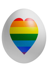 Rendered easter egg with a flag of the peace sign on the surface.