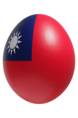 Rendered easter egg with a flag of Taiwan on the surface.