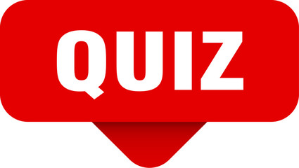 quiz sticker. quiz sign on transparent background