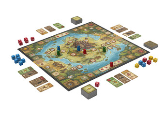 7 Wonders Duel Board Game Setup Gameplay  Review isolated on transparent background