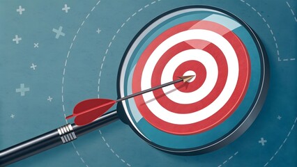 Magnifying Glass on Target Arrow