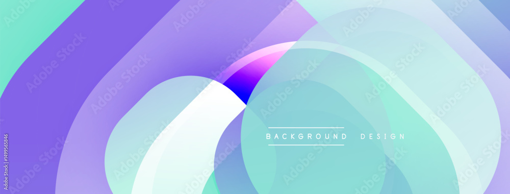 Poster Abstract fluid shapes overlap, creating vibrant pastel color gradients. Modern design element for backgrounds, banners, presentations.